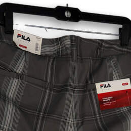NWT Mens Gray Plaid Flat Front Slash Pocket Golf Chino Shorts Size 38 alternative image