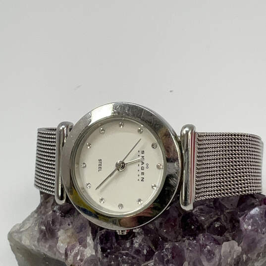 Designer Skagen Classic Mesh Stainless Steel Round Dial Analog Wristwatch image number 1