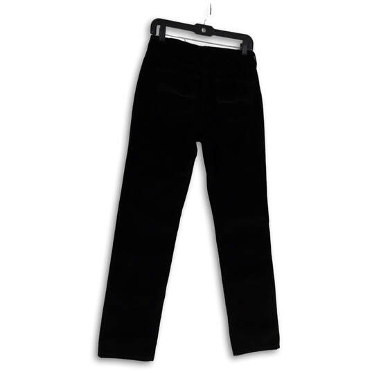 Womens Black Dark Wash Pockets Stretch Denim Straight Leg Jeans Size 6 image number 2