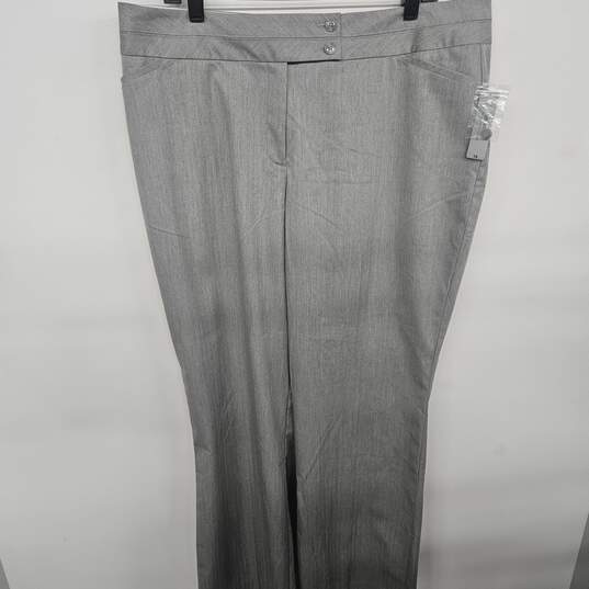 Worthington Modern Fit Grey Dress Pants image number 1