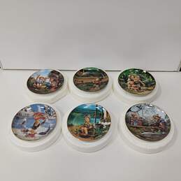Lot Of 6 Danbury Mint Hummel Decorative Collector Plates (In Styrofoam Packaging)