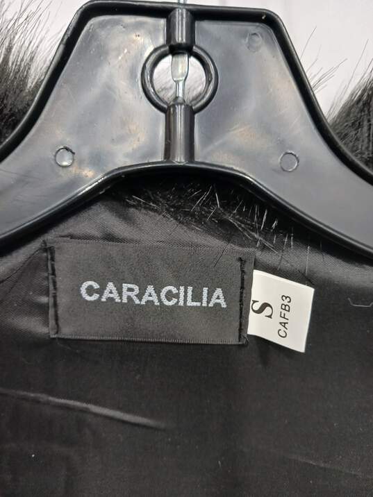 Caracilia Women's Black Faux Fur Shawl/Wrap Size S image number 4