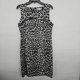 Gray Leopard Print Sleeveless Dress