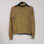 Womens Olive Black Cotton Long Sleeve Quarter Zip Pullover Sweater Size 44 image number 2