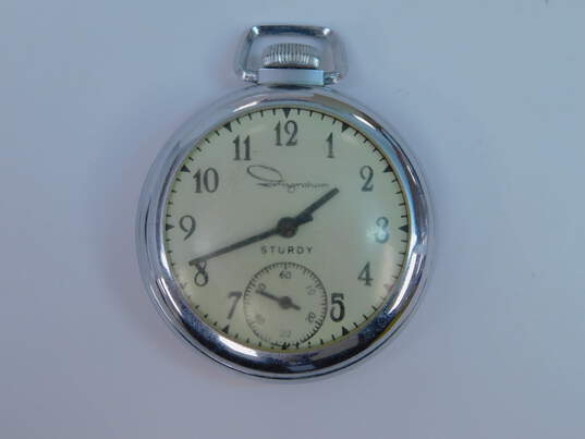 VNTG Mid Century Ingraham Biltmore Manual Pocket Watch image number 2