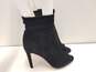Vince Camuto Keyna Black Suede Peep Toe Ankle Zip Heel Boots Shoes Size 7.5 M image number 4