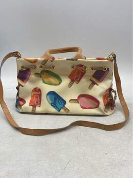 Dooney & Burke Multi Color Canvas Leather Satchel Bag alternative image