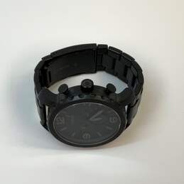 Designer Fossil Nate JR1401 Black Round Analog Dial Quartz Wristwatch 177.2g