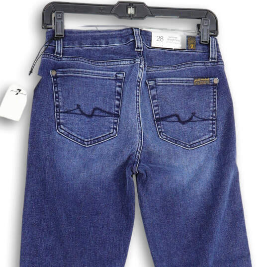 NWT Womens Blue Denim 5-Pocket Design Kimmie Straight Leg Jeans Size 28 image number 4