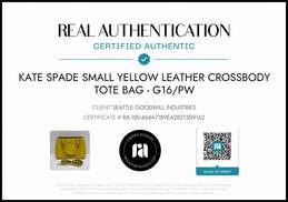 Kate Spade Tippy Triple Compartment Yellow Leather Crossbody Bag AUTHENTICATED alternative image