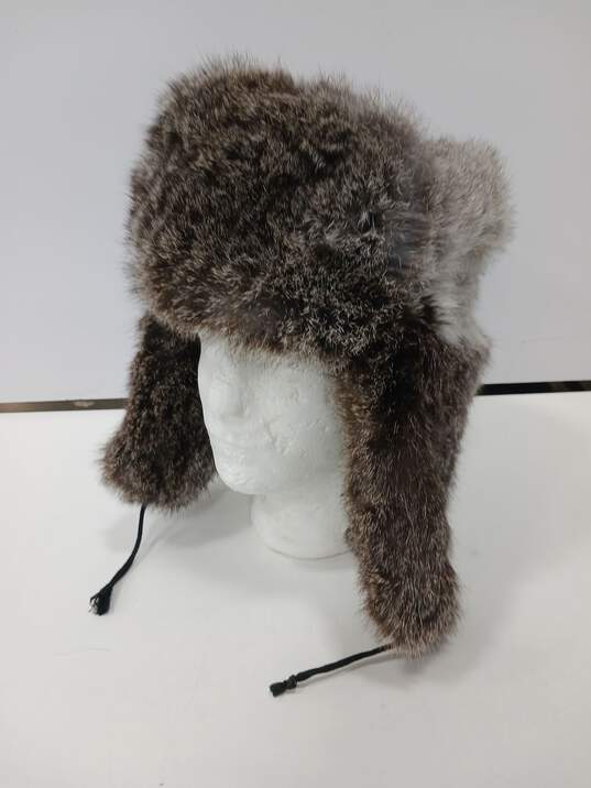 Unbranded Gray Fur Trapper Hat image number 5