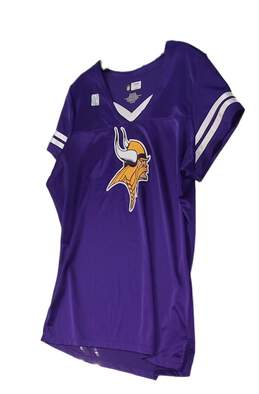 Womens Purple Minnesota Vikings Short Sleeve Football Jersey Size XL alternative image