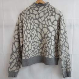 Halogen women's gray and cream mock neck sweater S