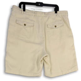 NWT Mens Ivory Flat Front Slash Pocket Chino Shorts Size 40 alternative image