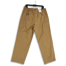 NWT Mens Tan Pleated Slash Pocket Regular Fit Cropped Pants Size XL alternative image