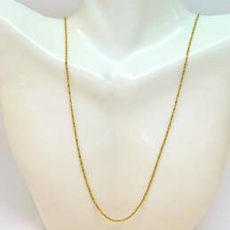 18K Yellow Gold Twisted Serpentine Fancy Chain Necklace 3.0g alternative image
