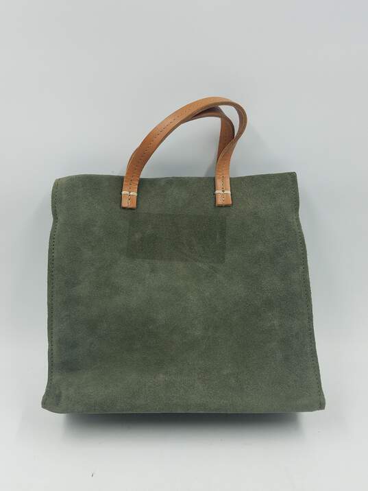 Clare V, Bags, Clare V Simple Tote Suede Army Green W Stripes
