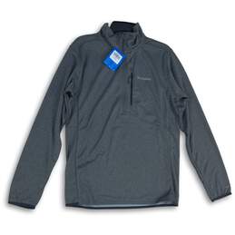 NWT Columbia Womens Gray Long Sleeve Mock Neck Quarter Zip Jacket Size Medium