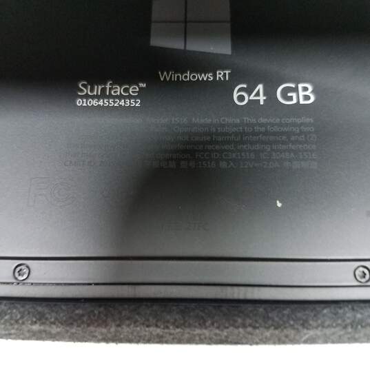 Microsoft Surface 1516 11in Tablet Windows RT 64GB with Keyboard image number 5