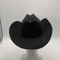 Mens Black Wide Brim Hat Band Creases Western Cowboy Hat Size 7 image number 1