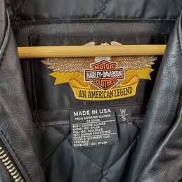 Harley Davidson Motorcycle Leather Fringe Jacket in Woman's Small alternative image