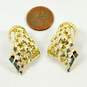 Vintage Coro Gold Tone Clip-On Earrings 10.7g image number 5