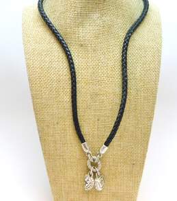 Judith Ripka 925 Sterling Silver Pave CZ Heart & Amethyst Pendant Necklace 25.8g