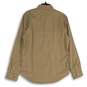 NWT Express Mens Tan Khaki Long Sleeve Collared Button-Up Shirt Size Medium image number 2