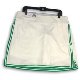 NWT Lady Hagen Womens White Green Tummy Control Golf Skort Skirt Size XL