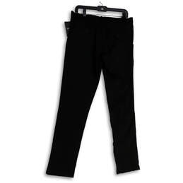 NWT Mens Black Flat Front Slash Pockets Straight Leg Dress Pants Size 32/32 alternative image