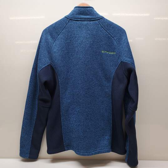 Spyder Men's Blue & Lime Foremost Constant Core Full Zip Sweater Sz M image number 4