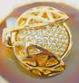 Vintage Christian Dior Gold Tone & Rhinestone Insect Brooch 17.1g image number 1