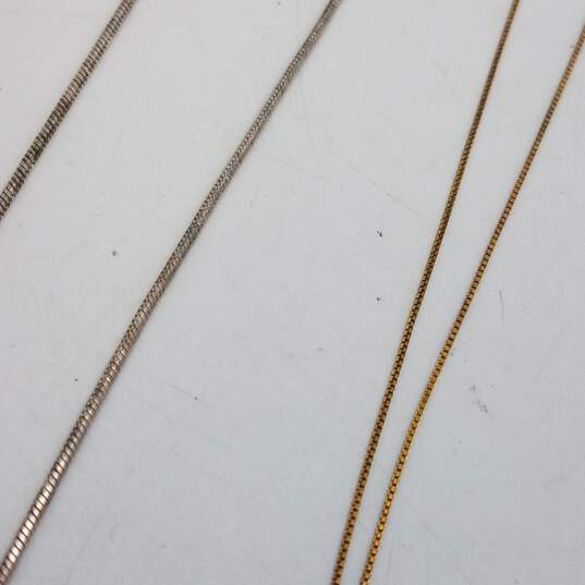 Gold Over Sterling Silver Glass Pendant Necklace Bundle 2pcs 20.0g image number 2