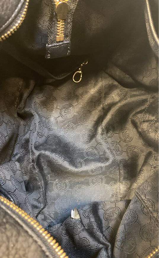 Michael Kors Black Leather Shoulder Tote Bag image number 5