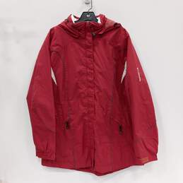 Columbia Women's Red/White Hooded Jacket Size XL