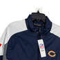 NWT Womens Blue Gray Chicago Bears Mock Neck Full-Zip Windbreak Jacket Sz L image number 3