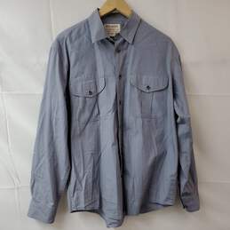 Filson Blue Cotton LS Button Up Shirt Men's MD