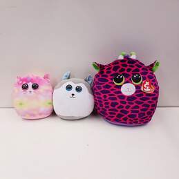 Lot of 3 TY Squish Plush Toys