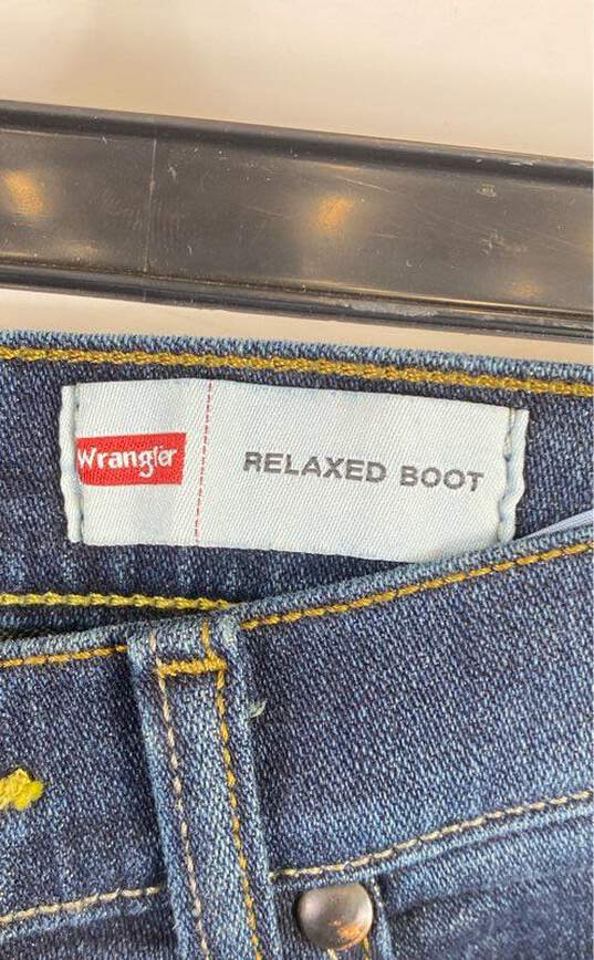 Wrangler Men Blue Relaxed Bootcut Jeans Sz 32 image number 5