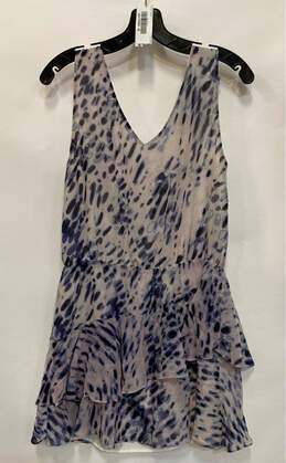 Bcbg Maxazria Womens Blue Pink Leopard Print Sleeveless Pullover Mini Dress Sz S alternative image