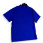 NWT Mens Blue Black Dri-Fit Short Sleeve Spread Collar Polo Shirt Size XXL image number 2