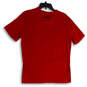 Womens Red V-Neck Short Sleeve Pullover T-Shirt Size X-Large image number 2