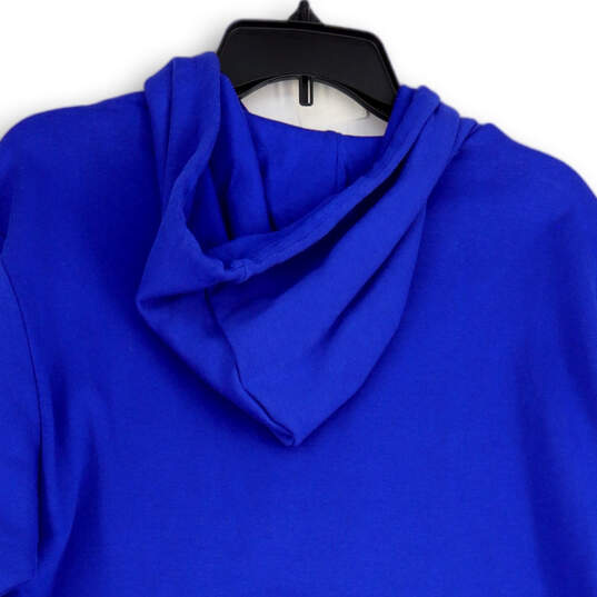 NWT Mens Blue Long Sleeve Kangaroo Pocket Pullover Hoodie Size Large image number 4