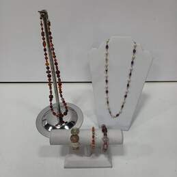 Bundle of Red and Brown Jewelry