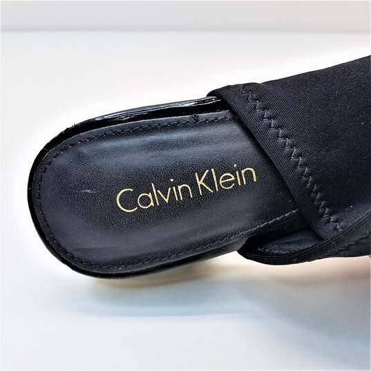 Calvin Klein Black Nylon Stretch Mules Heels Shoes Size 8 image number 8