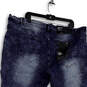 NWT Mens Blue Denim Medium Wash Distressed Pockets Skinny Jeans Size 46/34 image number 4
