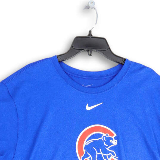 NWT Mens Blue Chicago Cubs Crew Neck Short Sleeve Pullover T-Shirt Size XXL image number 3