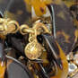 Designer J. Crew Gold-Tone Rhinestone Tortoise Lobster Link Chain Necklace image number 4