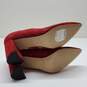 Marc Fisher Caitlin Red Suede Pump Heels Women's Size 9M image number 5