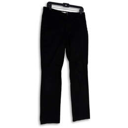 Womens Black Denim Dark Wash Pockets Stretch Straight Leg Jeans Size 6